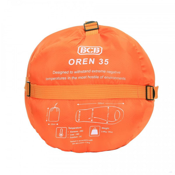 BCB Oren 35 winter sleeping bag adult cold weather camping outdoor -14°C Orange