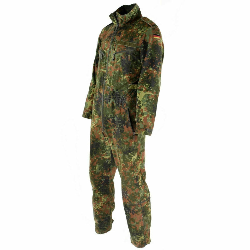 Original German army flecktarn camo overall suit combat tanker coverall jumpsuit