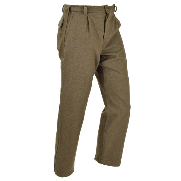 Genuine Italian military formal pants olive wool uniform dress trousers army