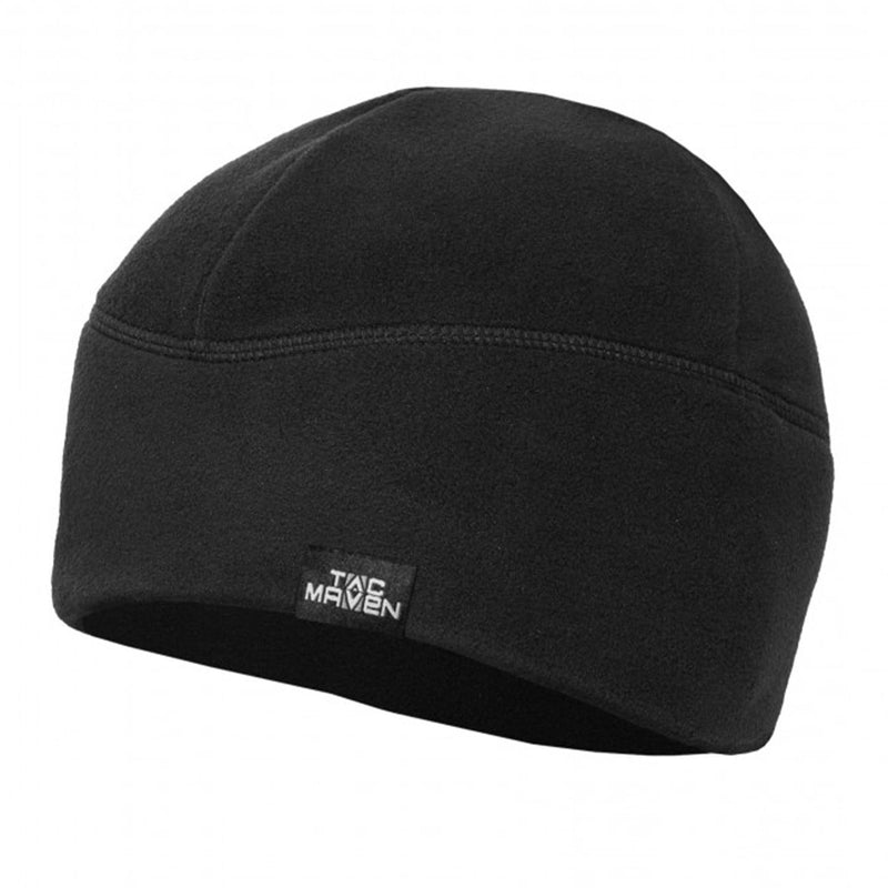 black color warm fleece hat