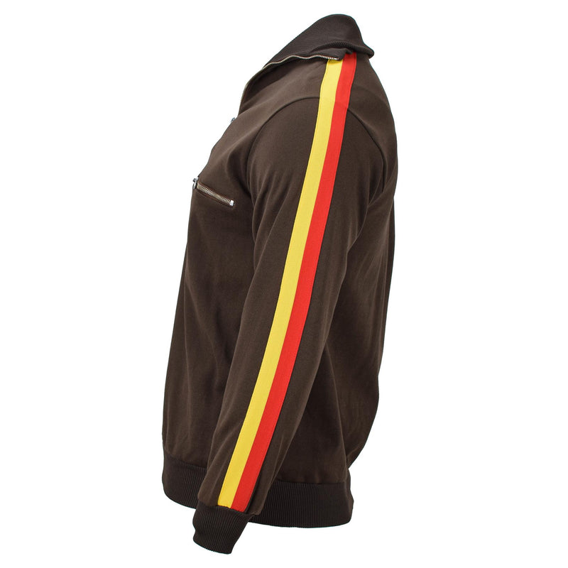 Original German military NVA brown sport jacket activewear vintage tracksuit