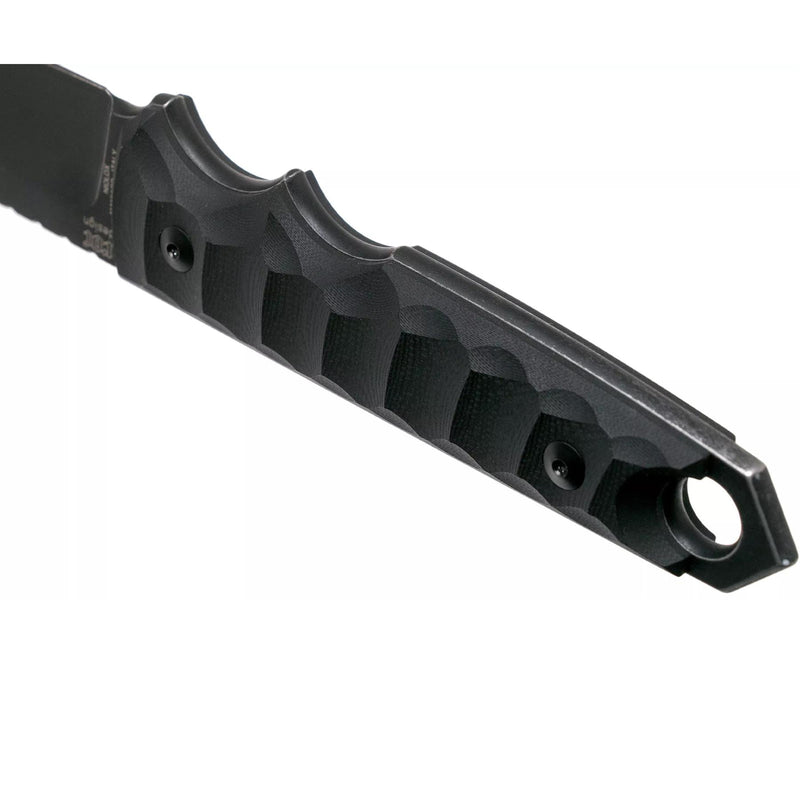 FoxKnives RYU tactical modified tanto shape fixed blade knife stone washed black