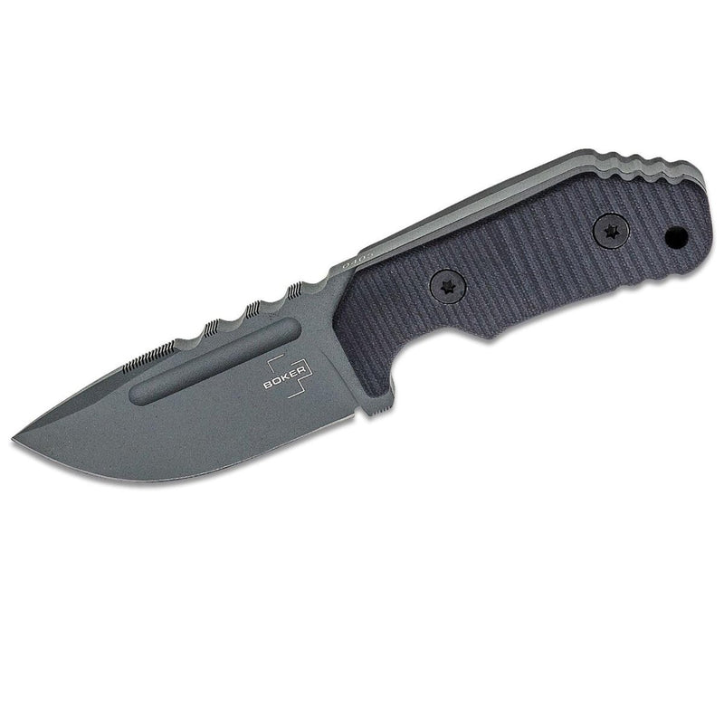 Couteau fixe Boker Plus Little Dvalin Black Couteau tactique en acier inoxydable D2 EDC