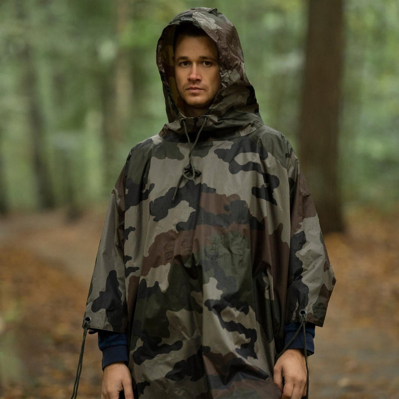 Brand army style waterproof rain RipStop poncho cape military CCE Camouflage