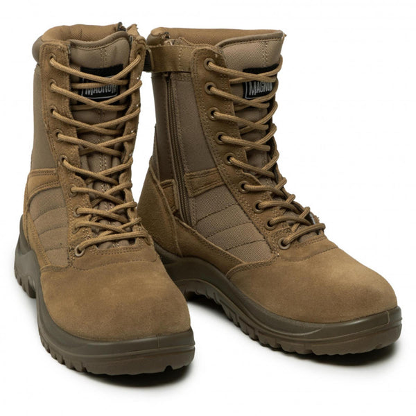 HI-TEC Hiking boots Magnum Centurion 8.0 Coyote tactical footwear side zip NEW