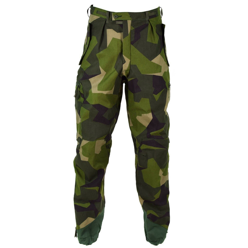 Original Swedish army M90 pants splinter camouflage field combat trousers NEW