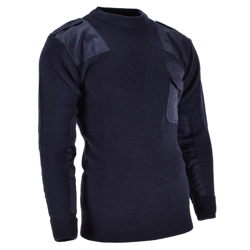 Mil-Tec brand Men Sweater German pullover Commando Jumper Navy Blue sweater Wool