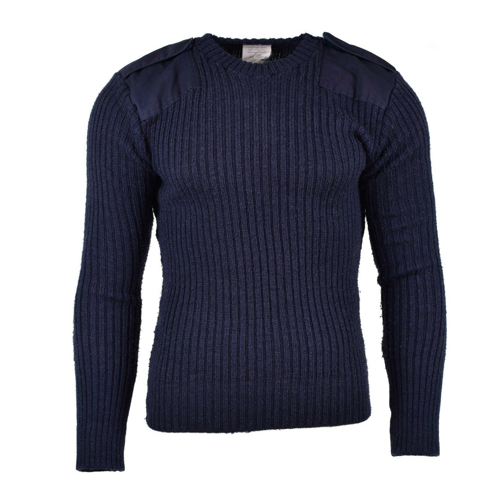 Original British Army Navy Blue sweater Commando Jumper pullover Round ...
