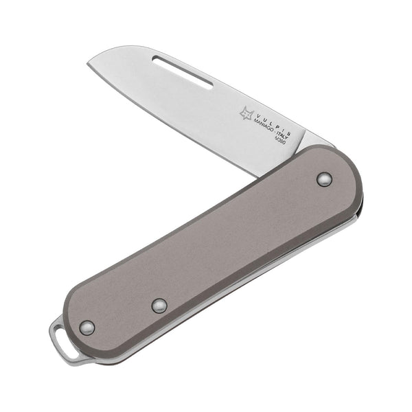 Fox Knives VULPIS Folding Pocket Knife Drop Point Stainless Steel M390 Gray