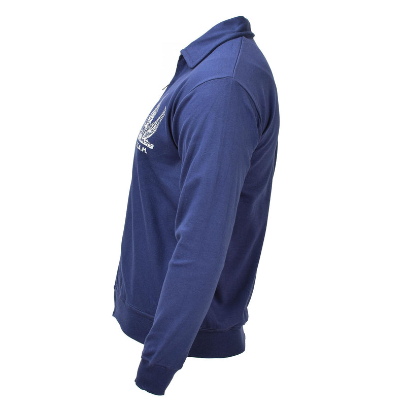 Original Italian Air Force military blue sport jacket full zip sportswear NEW