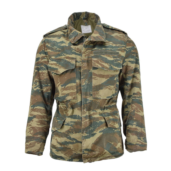Genuine Greek army field jacket Greece military shirts lizard camouflage surplus