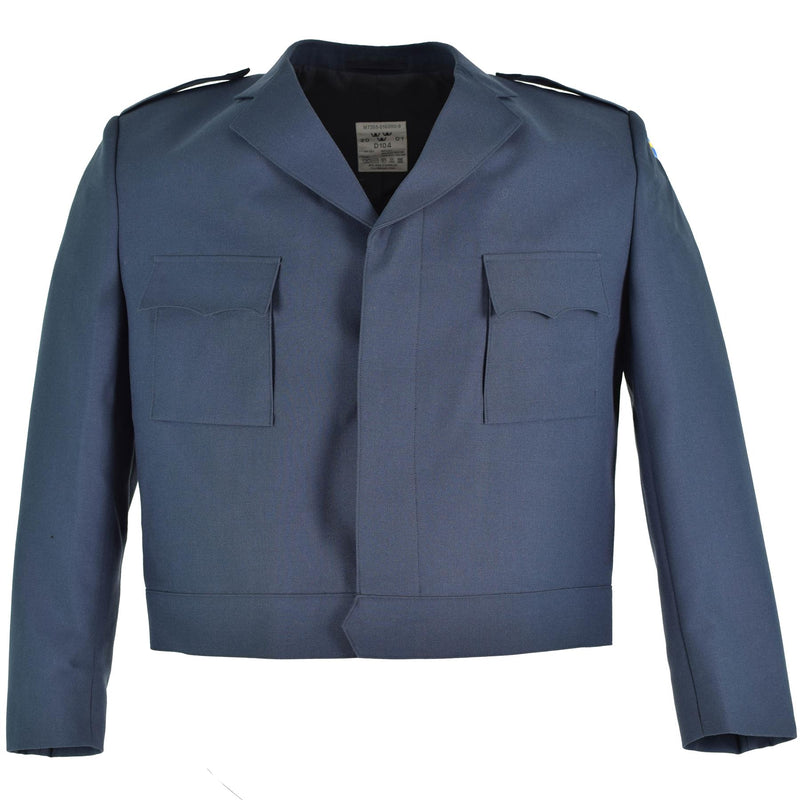 Original Swedish air forces jacket blue parade uniform suit top military surplus
