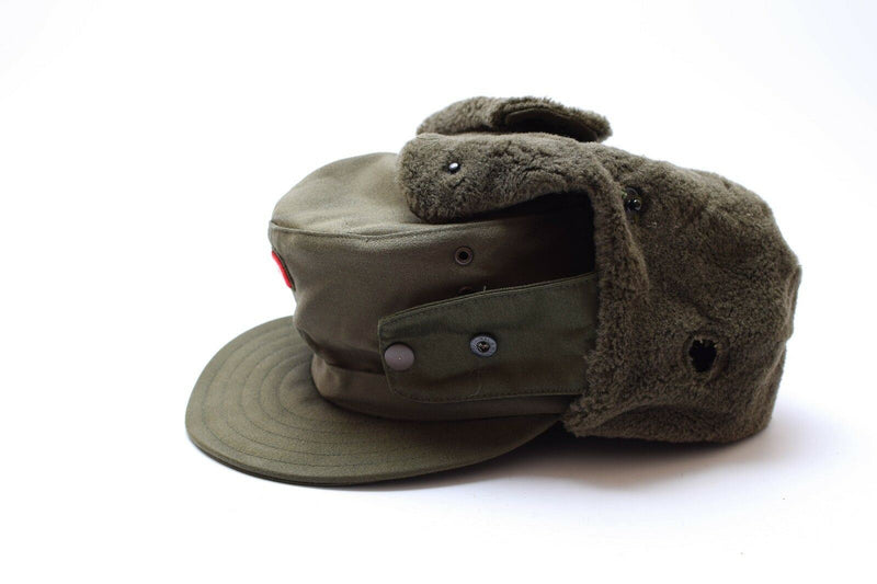 Kepurė su snapeliu žieminė originali Austrijos kariuomenės olive Nauja