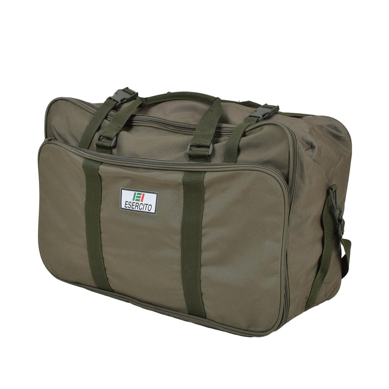 Genuine Italian Army Duffel Bag 60l Esercito Logo Adjustable Straps Olive