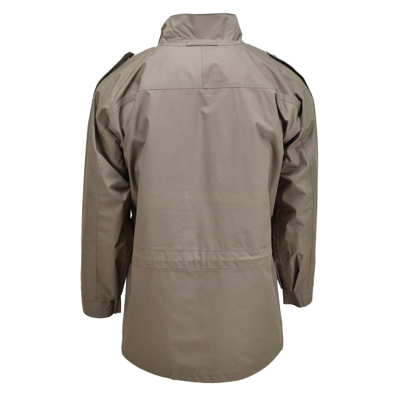 Original Dutch military parka with liner warm officer long khaki jacket surplus