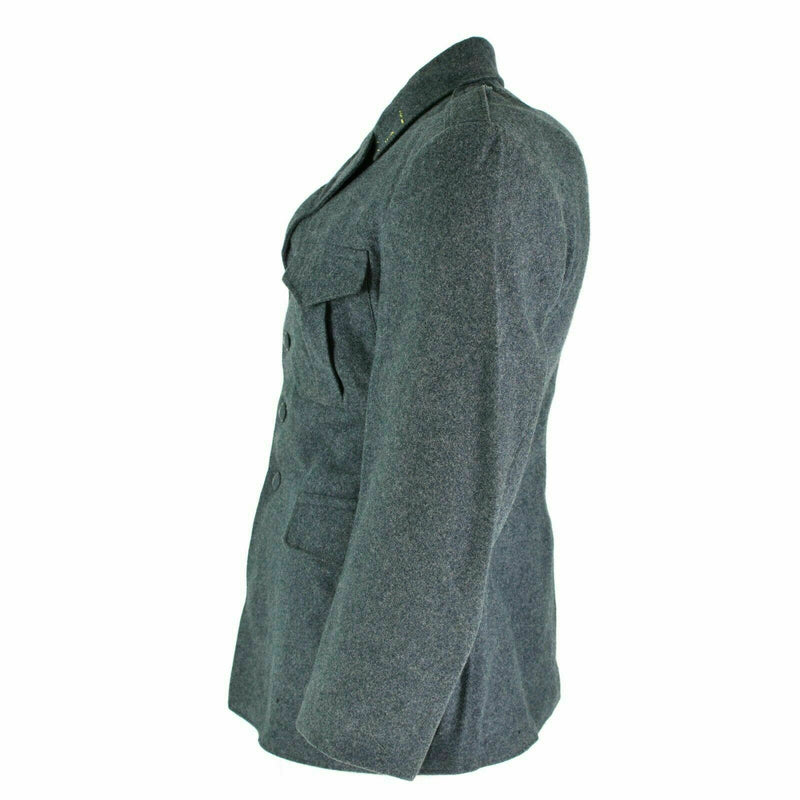 Genuine Swiss army wool jacket Switzerland military issue uniform grey