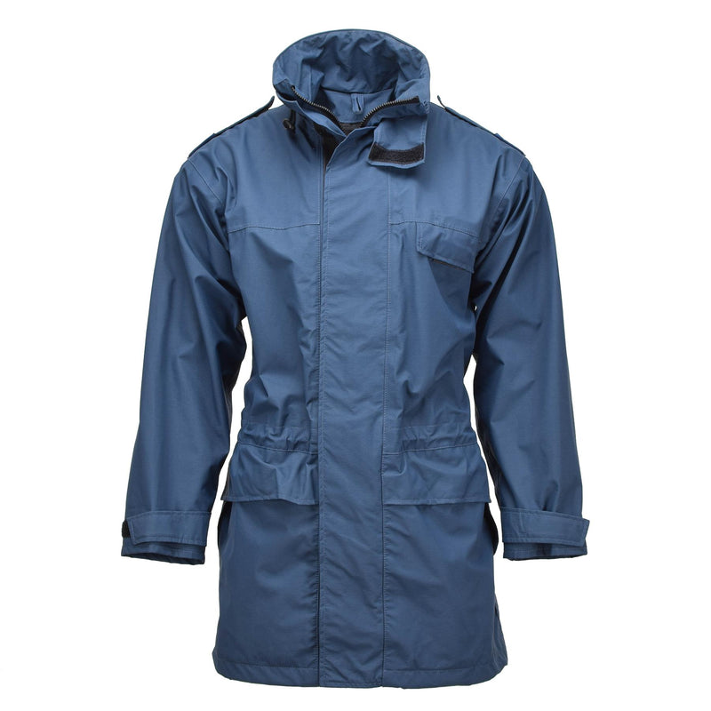 Original British Royal Air Forces rain jacket goretex RAF wet weather coat blue