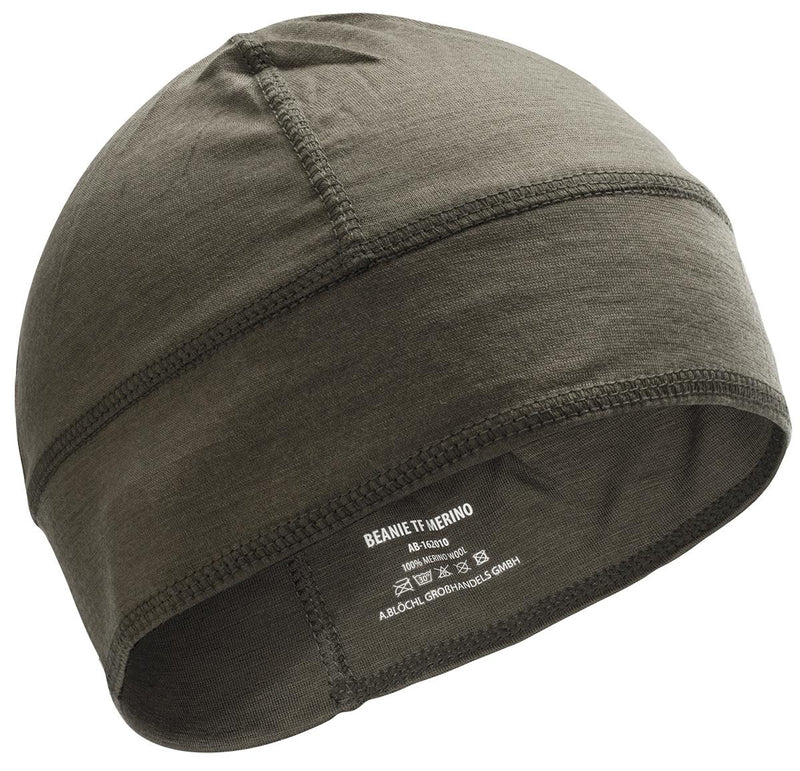 Blochl Brand Military style merino wool beanie breathable watch hat olive NEW