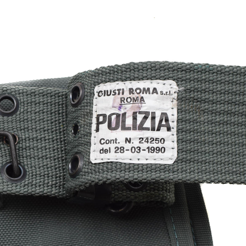 Italian police pistol belt holster with ammo pouch waist system