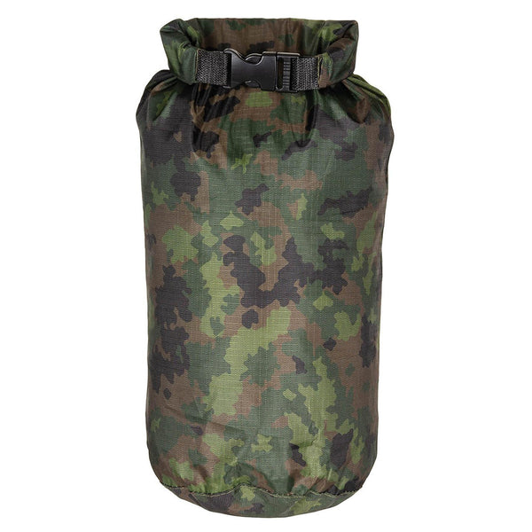 MFH Drybag 4L Waterproof Lightweight Pack Sack Roll Top M05 Finnish Camouflage