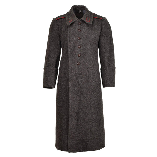 Original Bulgarian Military wool long overcoat vintage winter coat formal Gray