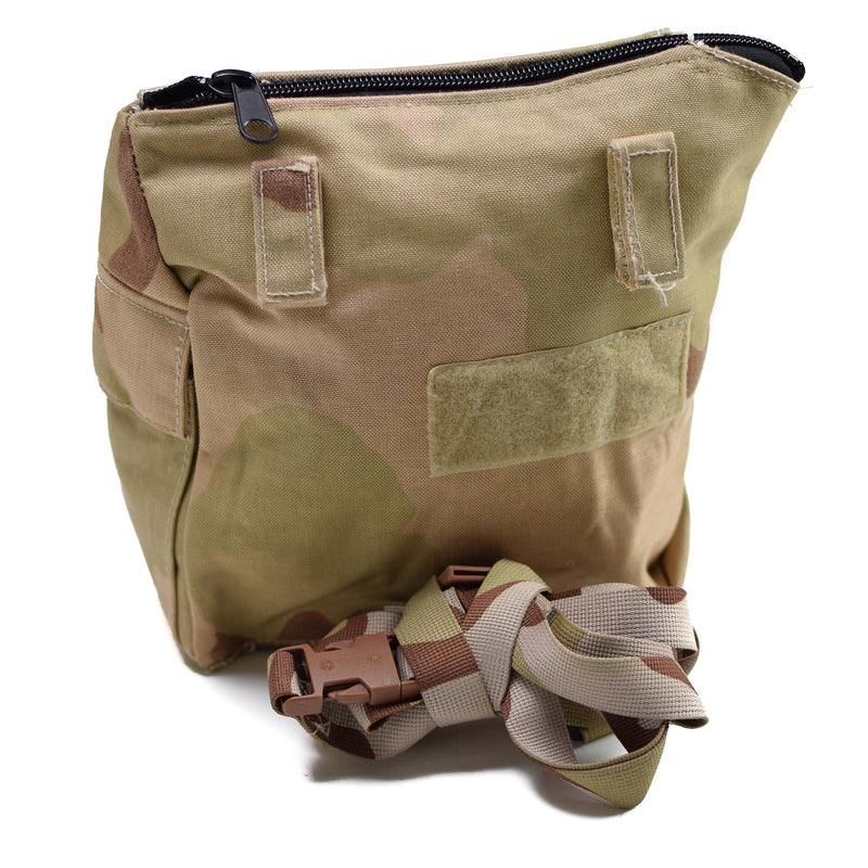 Gas mask bag original Dutch military desert camo shoulder pouch Fixlock quick