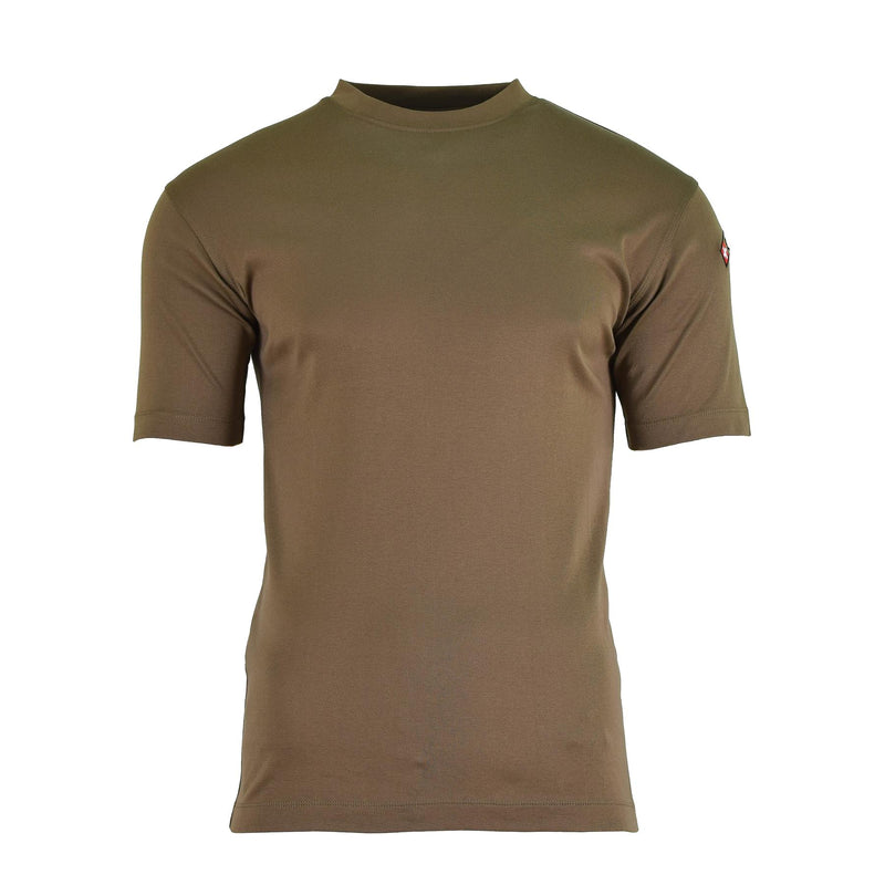 Marškinėliai laisvalaikio originalūs Šveicarijos kariuomenės chaki Dėvėta
