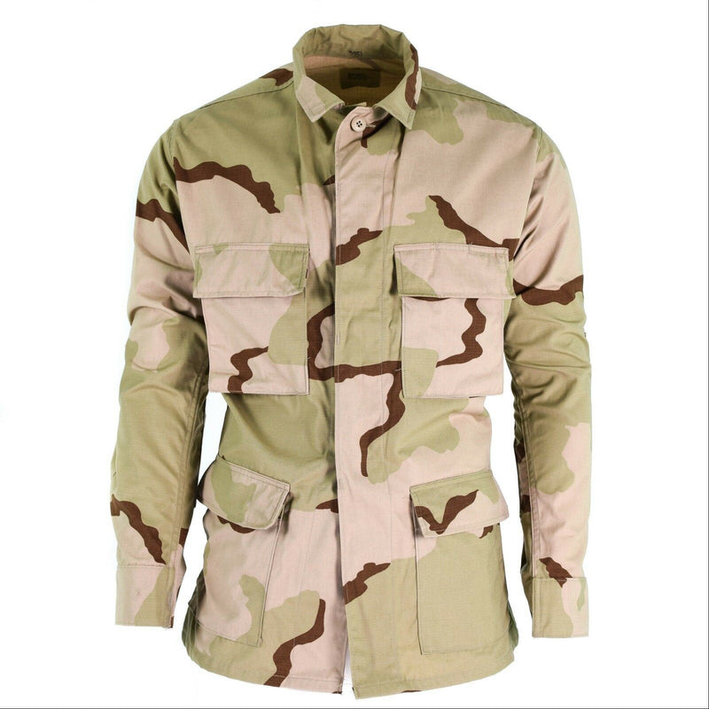 Genuine US army combat jacket BDU 3-color ripstop military desert camo shirt NEW