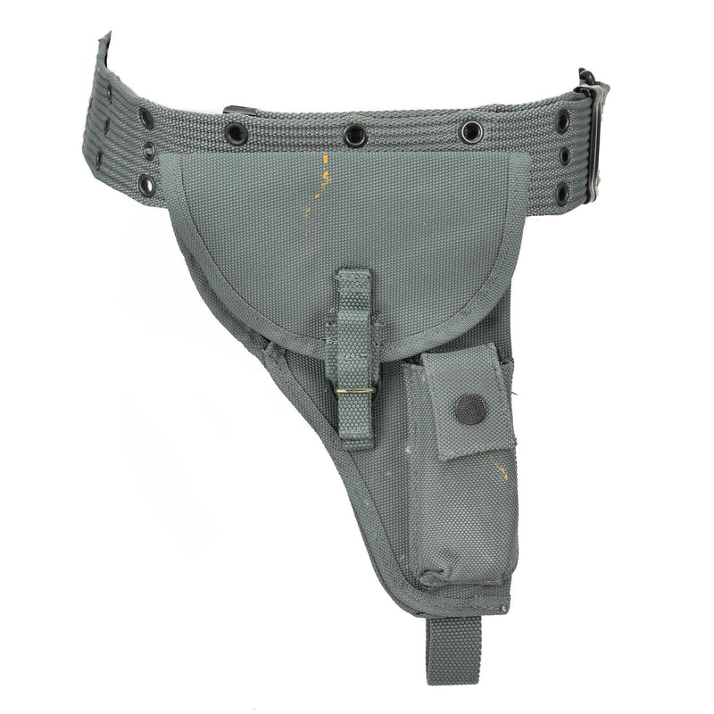 Italian police pistol belt holster with ammo pouch waist system vintage alice attachment system
