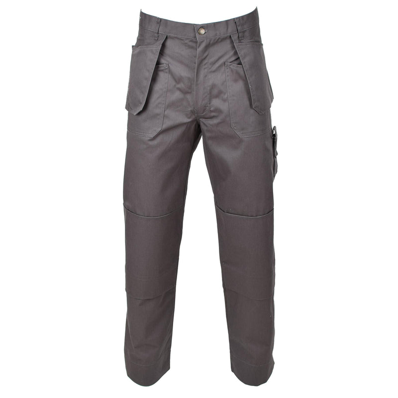 Original Belgian Army cargo pants work reinforced knees extra pockets gray NEW