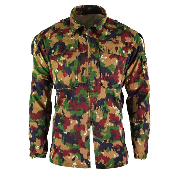 Marškiniai ilgomis rankovėmis M83 originalūs Šveicarijos kariuomenės Alpenflage camo Dėvėta