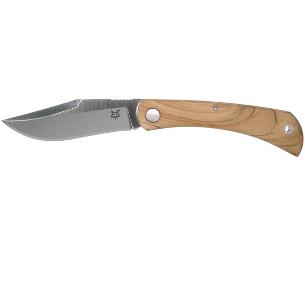 FoxKnives Brand Italy LIBAR folding knife stainless steel M390 Olive wood handle