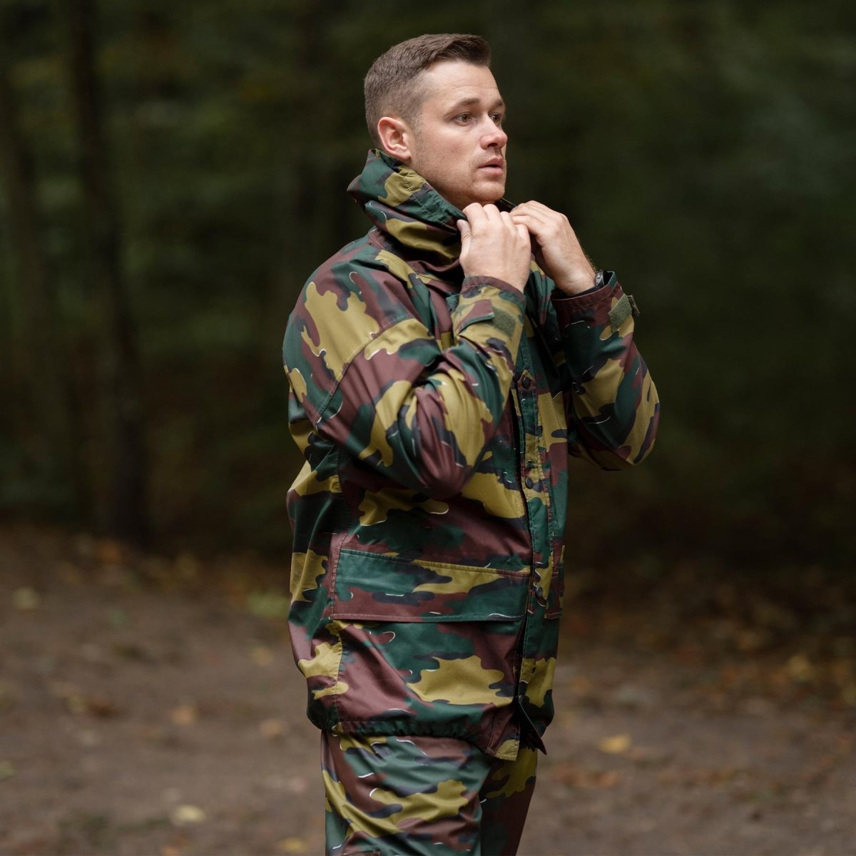 Genuine Belgian Army waterproof parka Jigsaw camo vintage