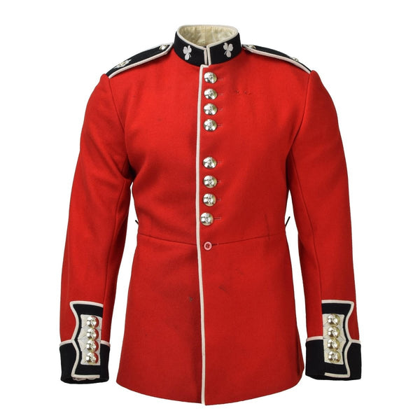 Genuine British army jacket uniform tunic red dress scarlet lifeguards cavalry golden buttons cuffs edged in black