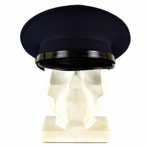 Casquette à visière de l'armée italienne authentique Casquette militaire de l'armée de l'air bleue