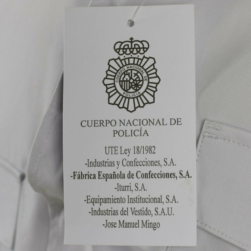 Genuine Spanish Police shirt grey military short sleeves