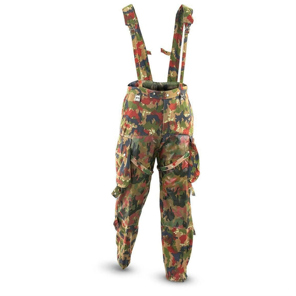 Genuine Swiss army field trousers M70 Switzerland combat Camo sniper pants reinforced waterproof knees
