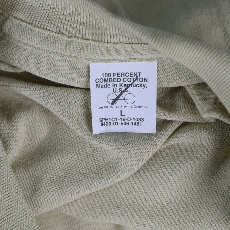 Genuine US army T-shirt combed cotton shirt khaki color shirts