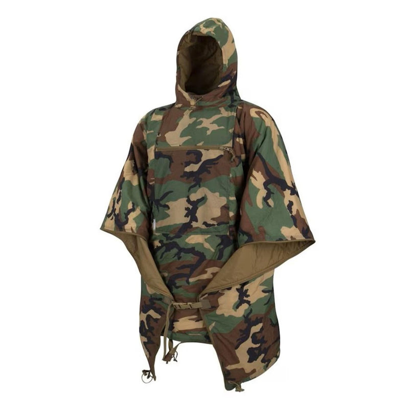 Poncho roulé Helikon-Tex Swagman avec capuche et protection contre la pluie légère pour hamac