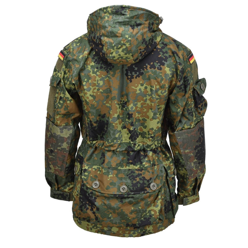 Leo Kohler military ripstop smock jacket flecktarn camouflage tactical cordura reinforced elbows foam inserts