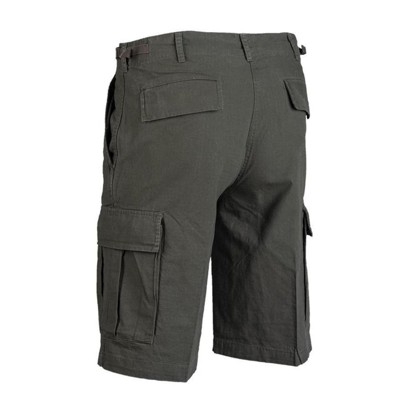 Mil-Tec Brand U.S. Army style OD prewashed bermuda lightweight ripstop shorts