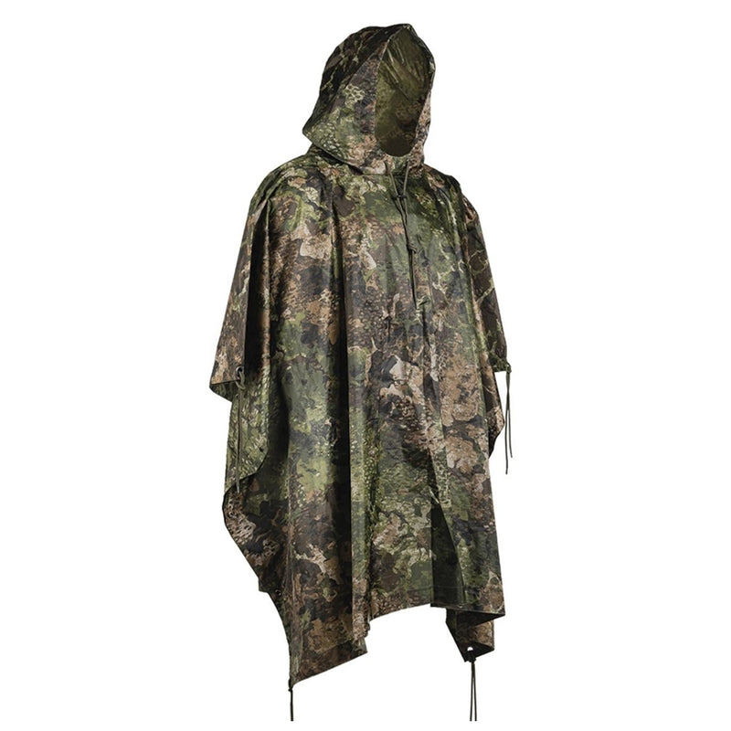 MIL-TEC Poncho camouflage PVC coated waterproof hooded ripstop lightweight tent