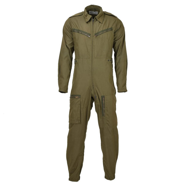 Original Austrian Army coverall green Nomex fire resistant jumpsuits overall adjustable cuffs zipped ankles fire resistant