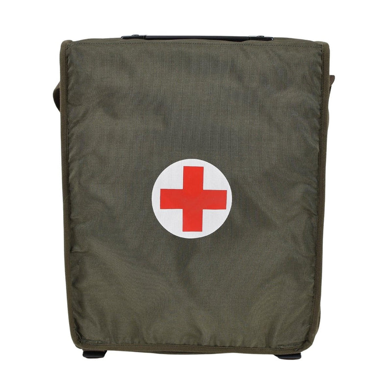 Original Austrian army first aid bag shoulder olive doctor medical survival top handle