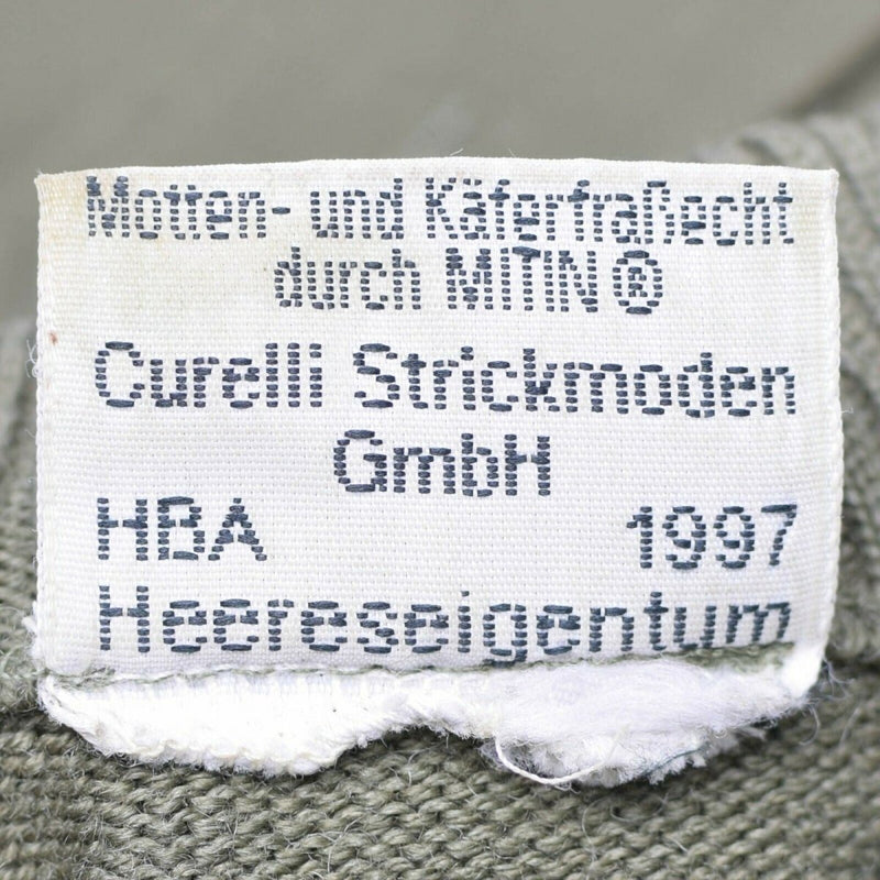 Original Austrian army pullover Jumper commando Olive OD wool sweater