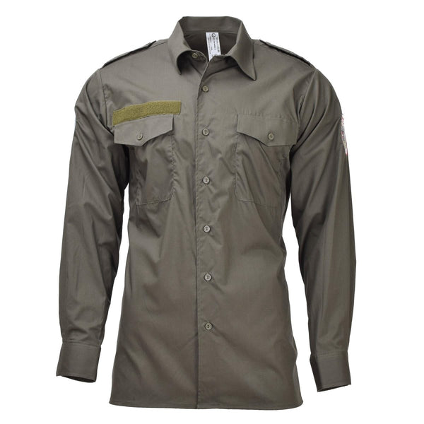 Original Austrian military olive field service shirts federal lightweight all seasons breathable
