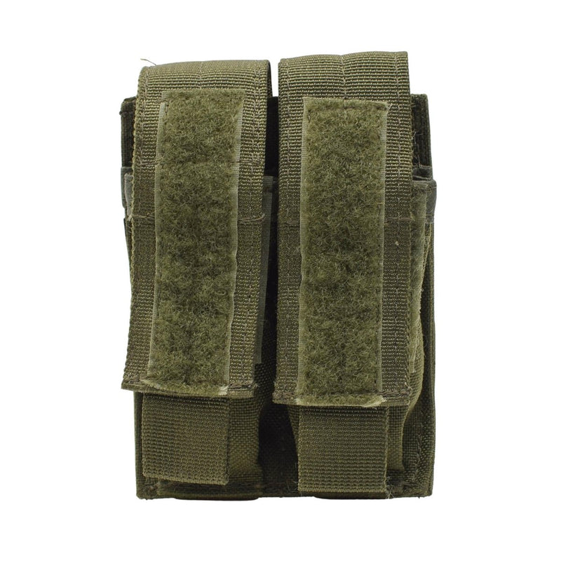 Original British Army double pistol magazine pouch mag bag military field Olive