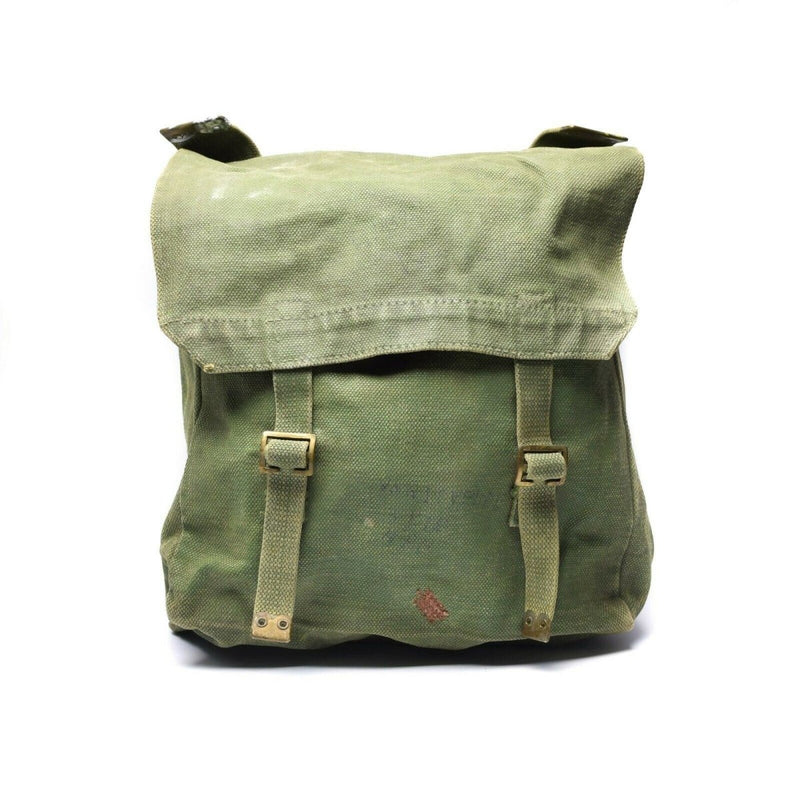 Original Britische Militär M37 Haversack Canvas Tasche Große Seitentasche Oliv