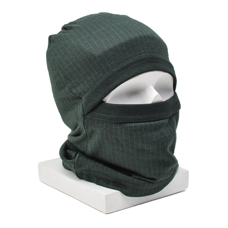 Original Danish army olive balaclava fire retardant lightweight foldable and easy to carry face mask
