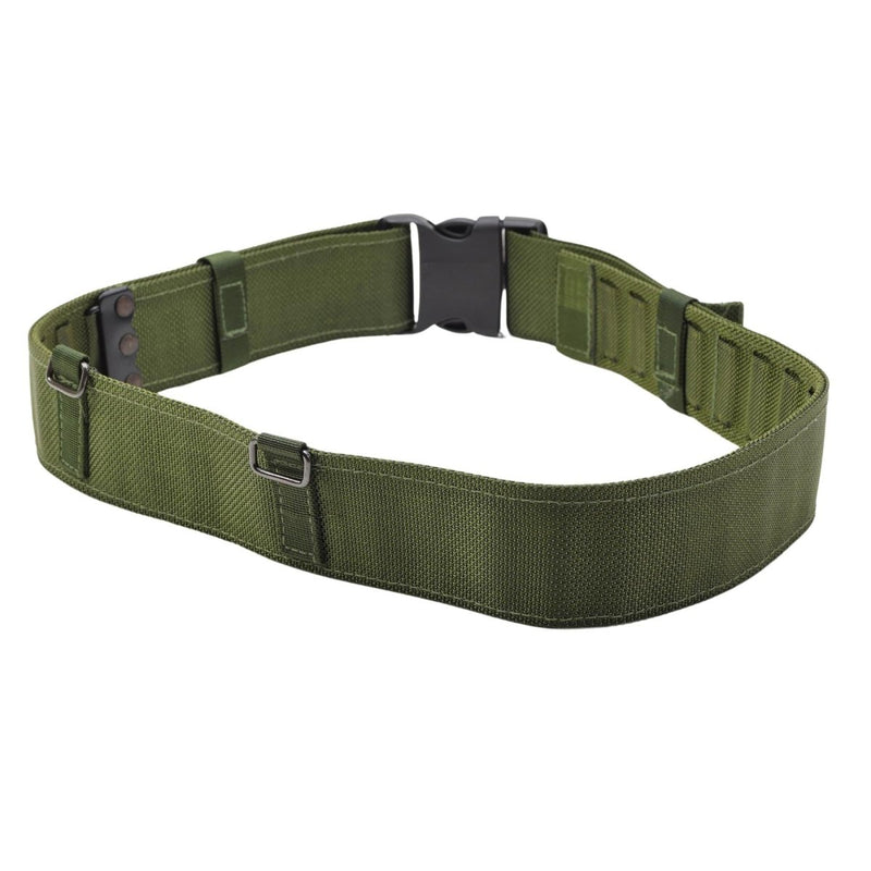 Original Danish army tactical belt olive adjustable field webbing